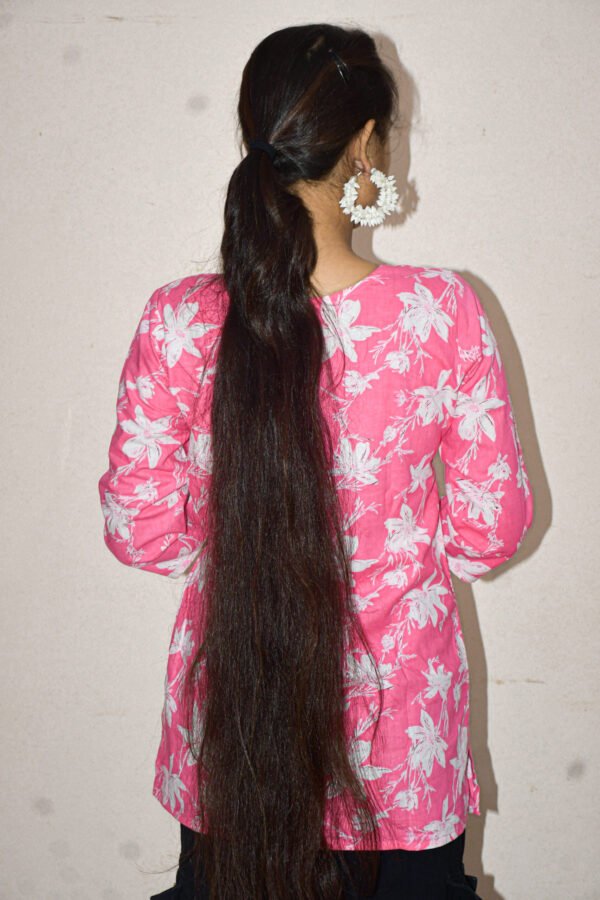 Neck Charm Pink Kurti - Image 4